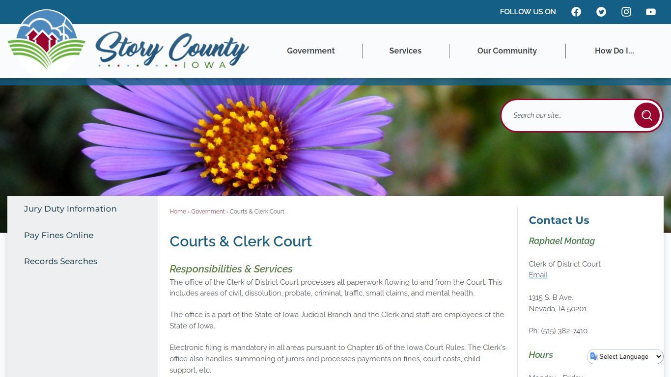 Courts & Clerk Court | Story County, IA - Official Website