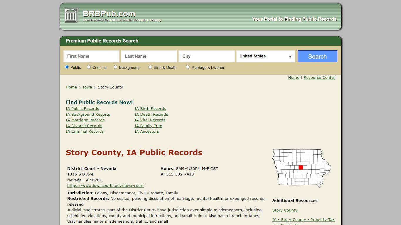 Story County Public Records | Search Iowa Government Databases