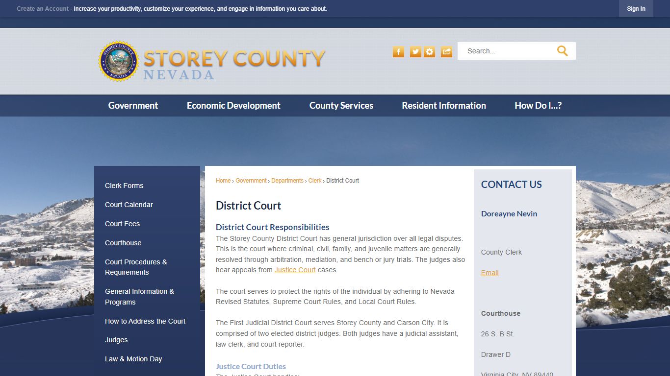 District Court | Storey County, NV - Official Website